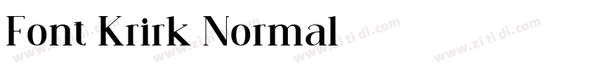 Font Krirk Normal字体转换